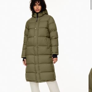Aritzia Super Puff Long - color: Fatigue